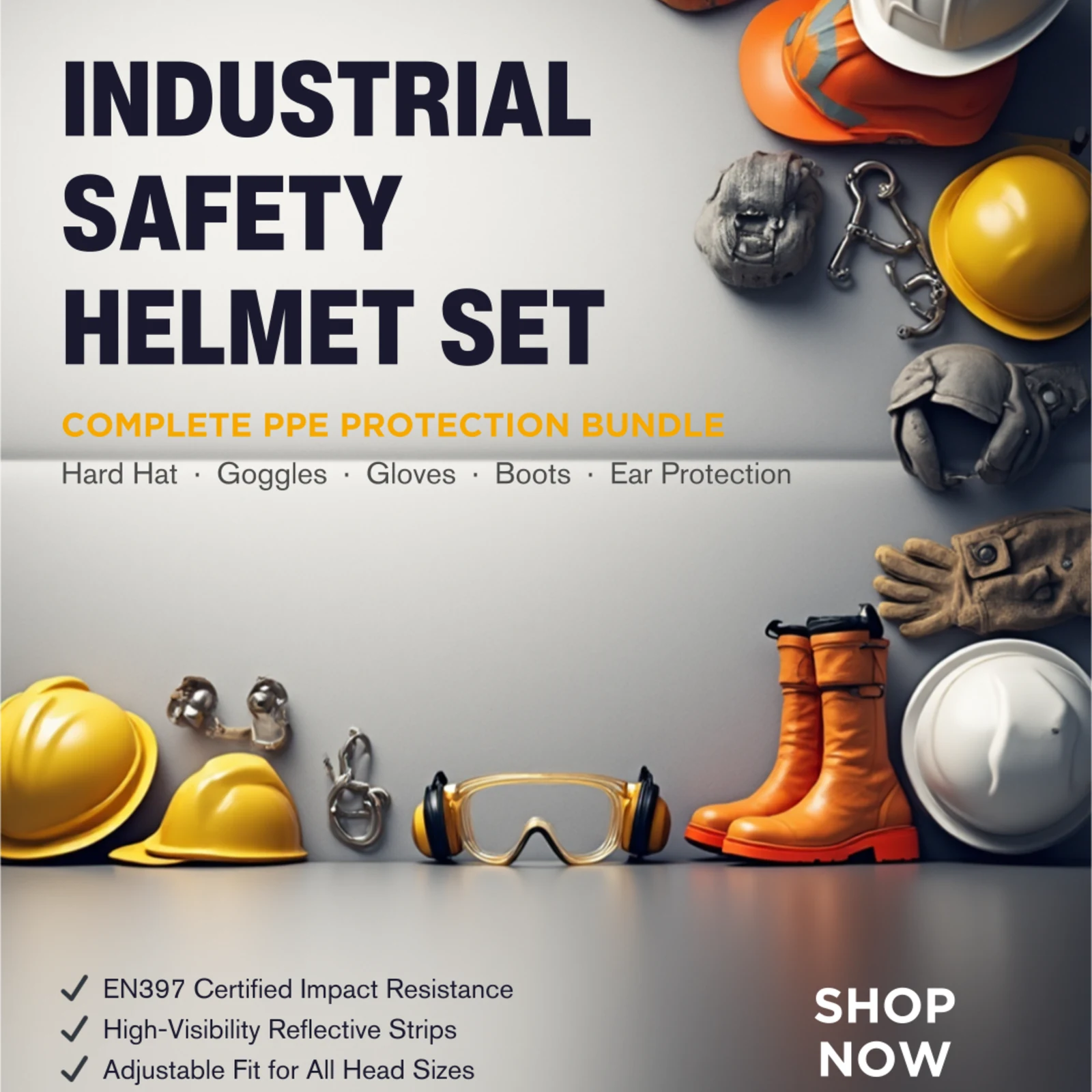 Industrial Safety Helmet Set